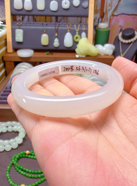 手镯674～703【璐璐的玉器店】和田玉藕粉白玉手镯镯子