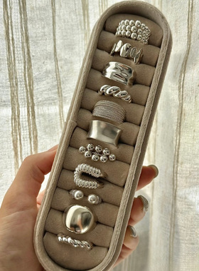 简约复古重工925纯银戒指女高级感轻奢韩系ins冷淡风小众设计饰品