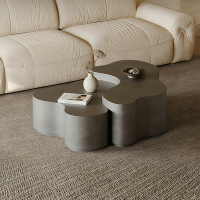 意式极简云朵茶几组合金属烤漆