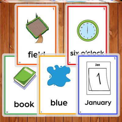 剑桥Power Up入门01234级 英语单词卡片小学生塑封少儿教学具