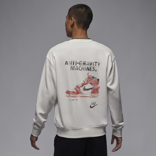 耐克Jordan白色卫衣 AJ1图案印花 小logo宽松舒适美式 HF1118-133