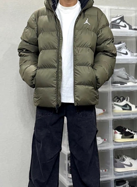 耐克Jordan Brooklyn 男款连帽时尚拉链长袖夹克棉服 FV7318-222