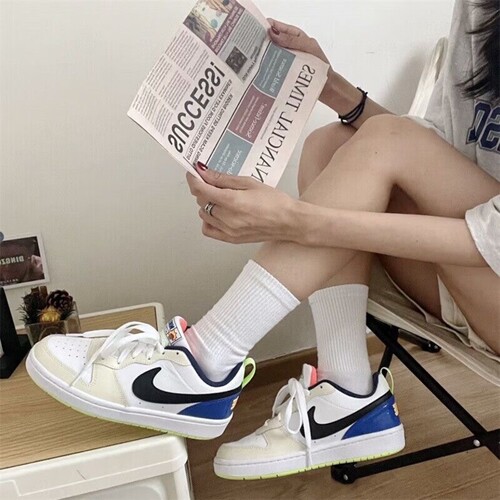 耐克COURTLOW2GS白蓝板鞋