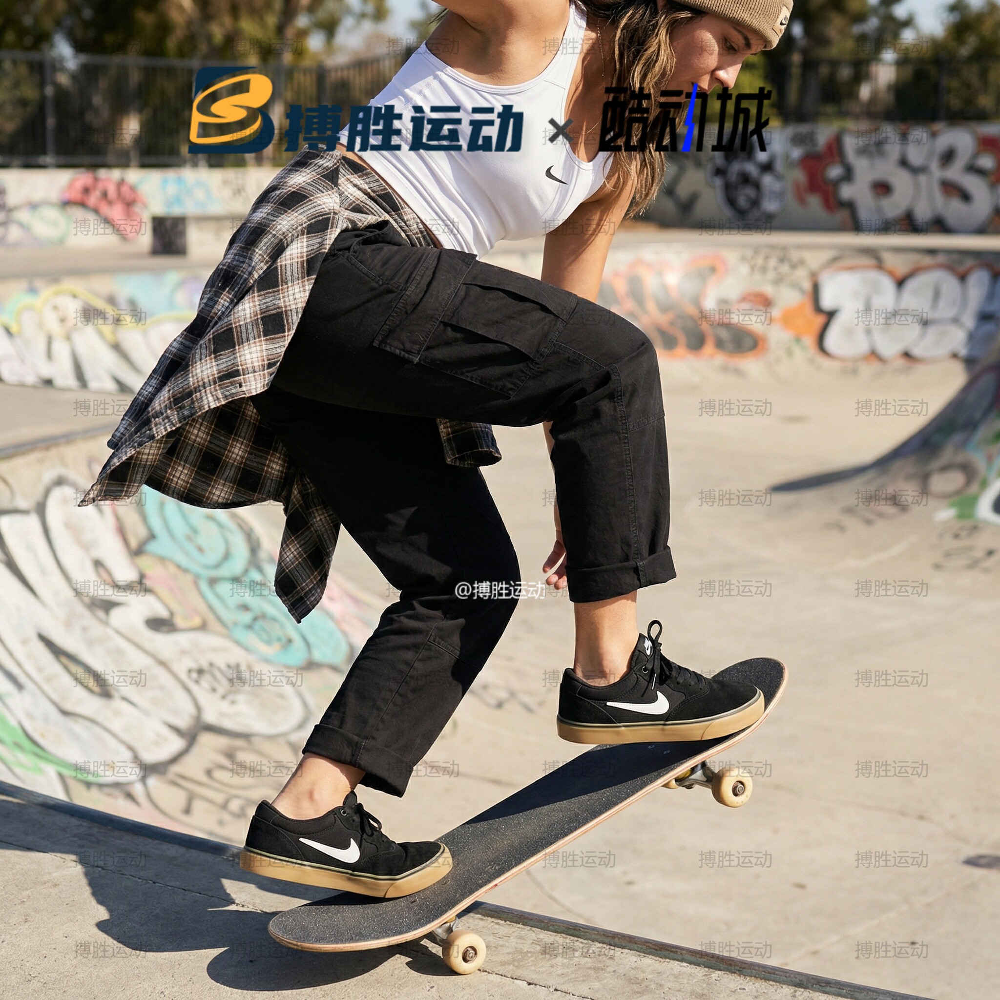 Nike SB Chron 2 耐克春夏女鞋 生胶底轻便低帮滑板鞋 DM3493-002