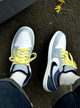 AIR JORDAN 1 LOW 耐克AJ1低帮 白蓝牛仔布 舒适百搭 IH0648-141