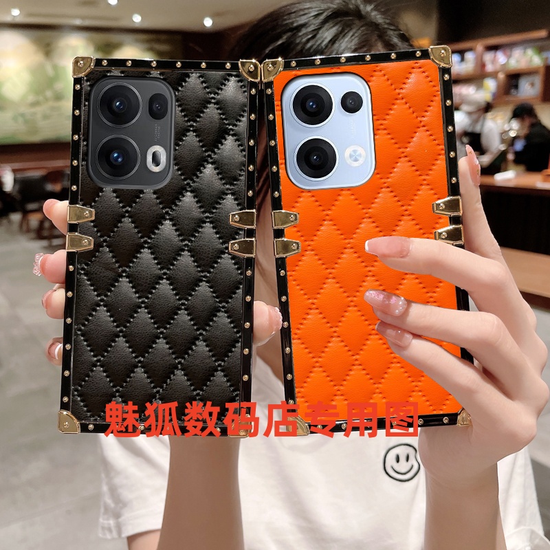 新款立体纹小香风适用于OPPOReno13pro方形电镀手机外壳Reno13全包四角加厚防摔保护套