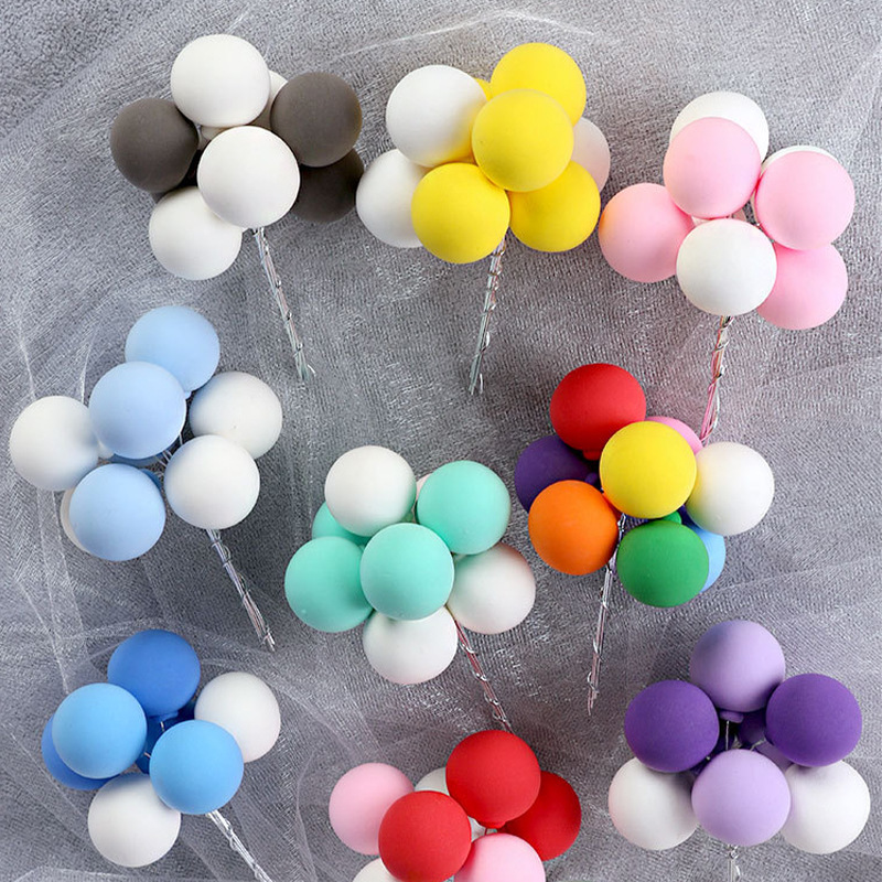 ins风彩色气球蛋糕装饰塑料气球