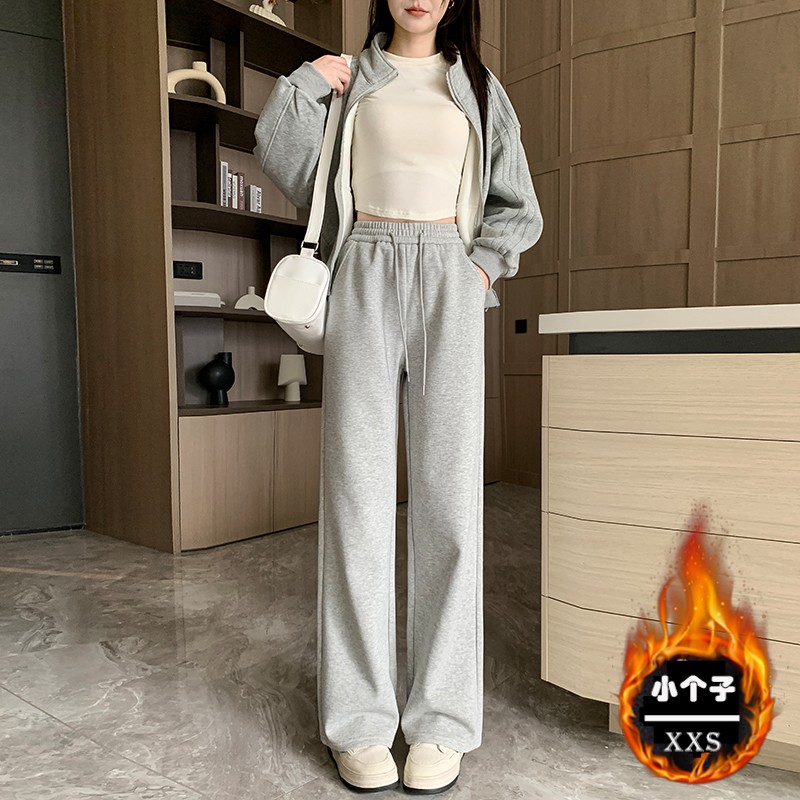 小个子休闲运动裤女秋冬季加绒