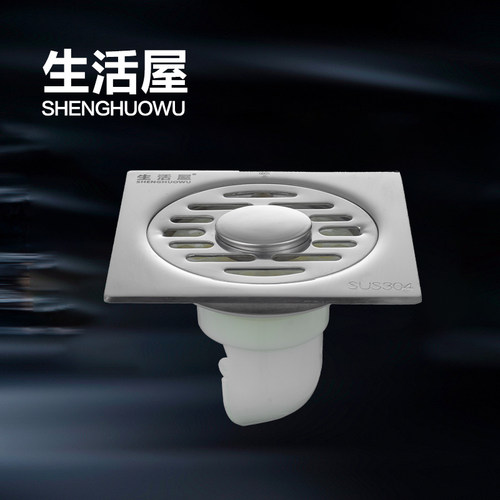304不锈钢地漏适用75卫生间防臭