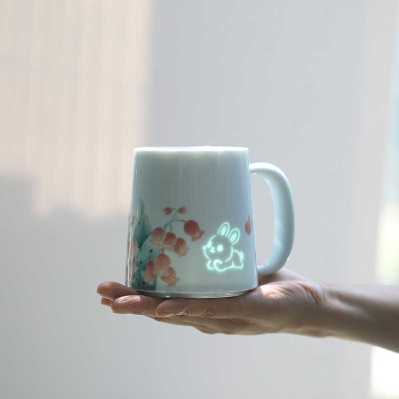 大容量水杯陶瓷铃兰兔可爱礼物