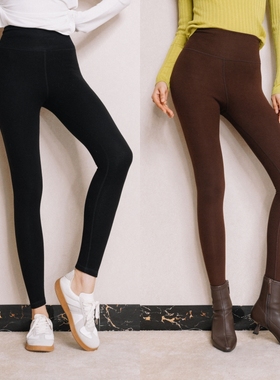 chris小倩羊毛高腰显瘦黑色打底裤女外穿紧身长裤无痕打底秋裤