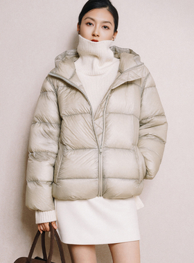chris小倩进口白鹅绒云朵泡芙短款羽绒服轻薄面包服外套上衣女
