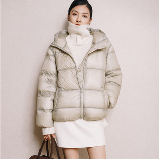chris小倩进口白鹅绒云朵泡芙短款 羽绒服轻薄面包服外套上衣女