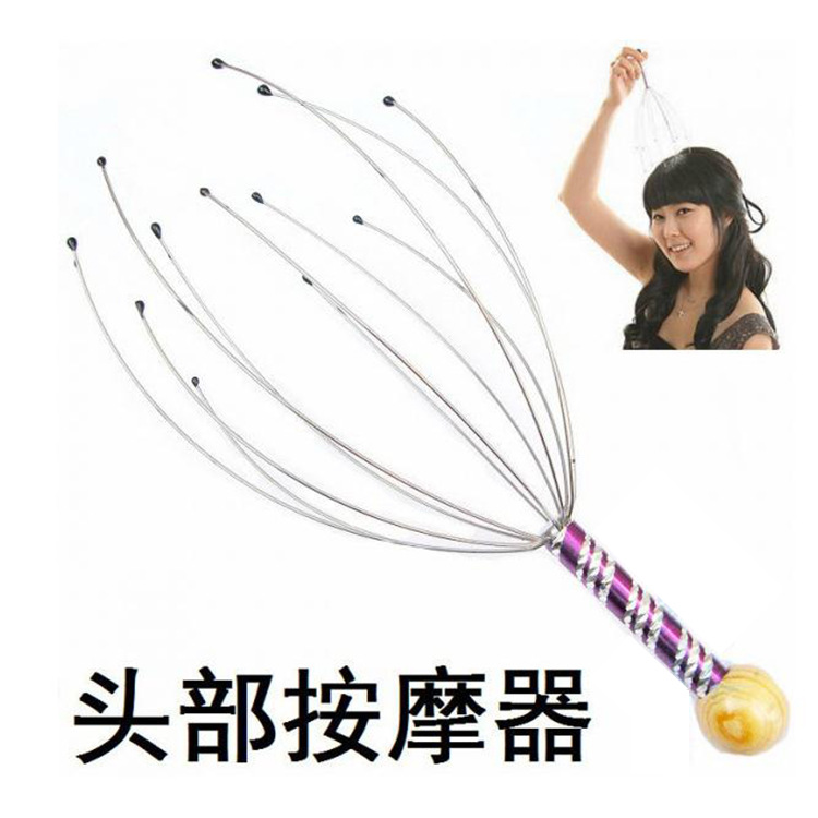 八爪鱼头部按摩器手动抓头顶头皮