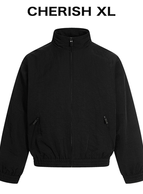 CHERISH XL【皱面＝免熨】cleanfit短款夹克/拉链立领男款外套