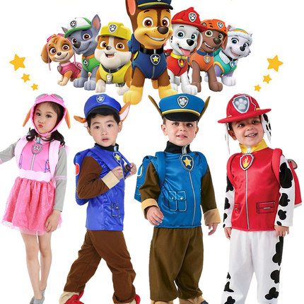 万圣节衣服六一毛毛出汪汪天天儿童角色扮演装巡逻队队狗狗阿奇服