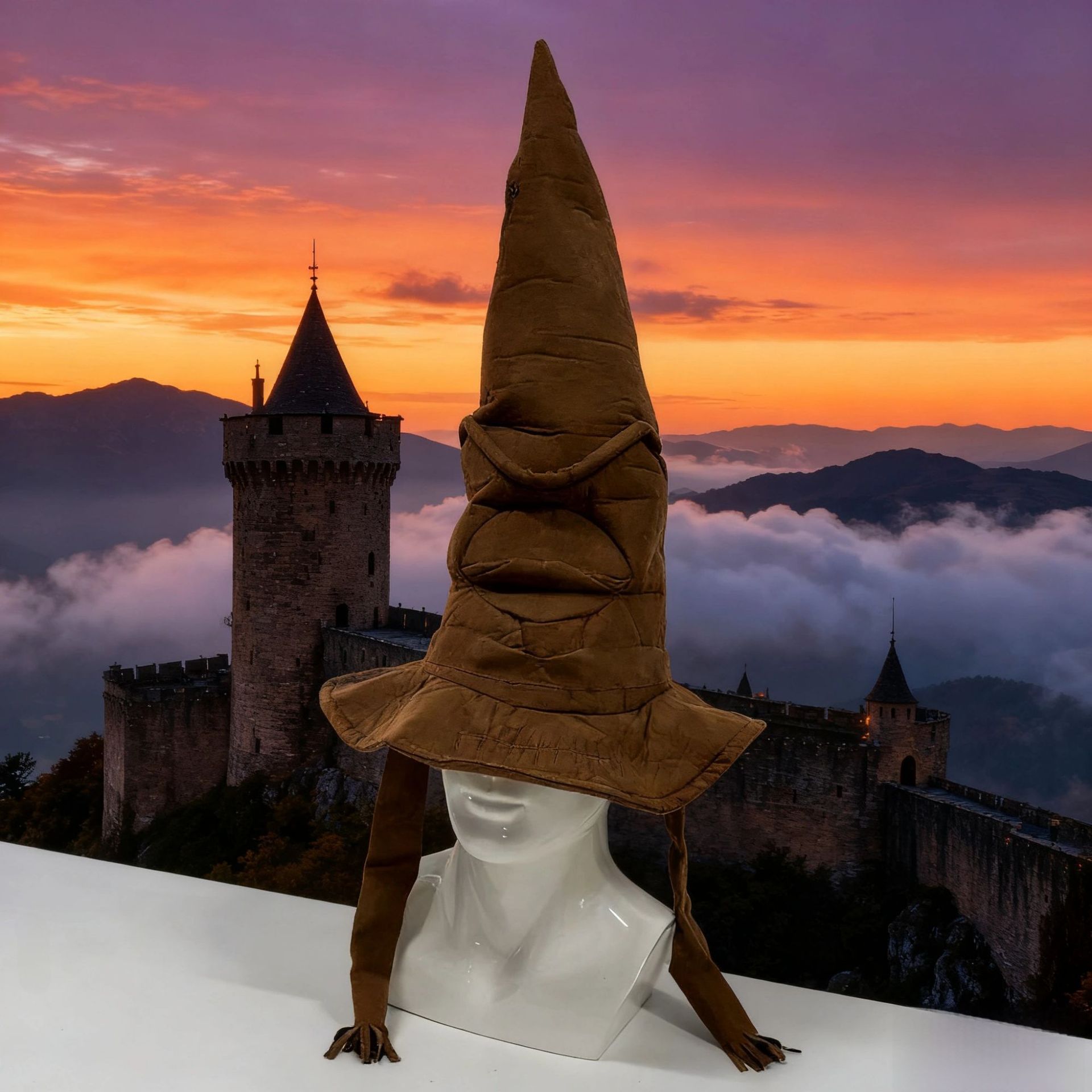 万圣节哈利波特魔法帽子  霍格沃茨分院帽 巫师帽 跨境爆款