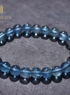 盖亚回声 天然7A级蓝托帕手链8mm蓝色托帕石手串