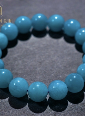 盖亚回声 天然级天河石手链 11mm天河石蒂芙尼蓝手串