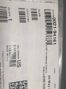 真空内六角螺丝AMAT 0021-94161议价 维修！！！