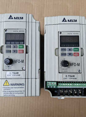 台达M变频器VFD007M21A   0.75kw/220v议价也可维修