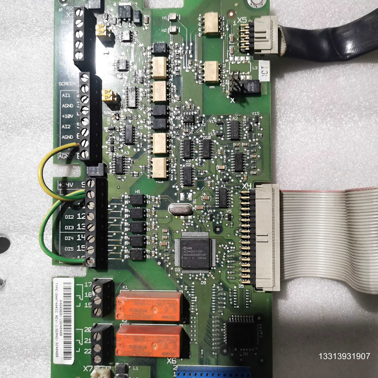 ABB变频器ACS400主板SNAT4041C，功能包好，实议价也可维修