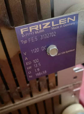 FRIZLEN制动电阻器，FES3132702，柜体议价也可维修