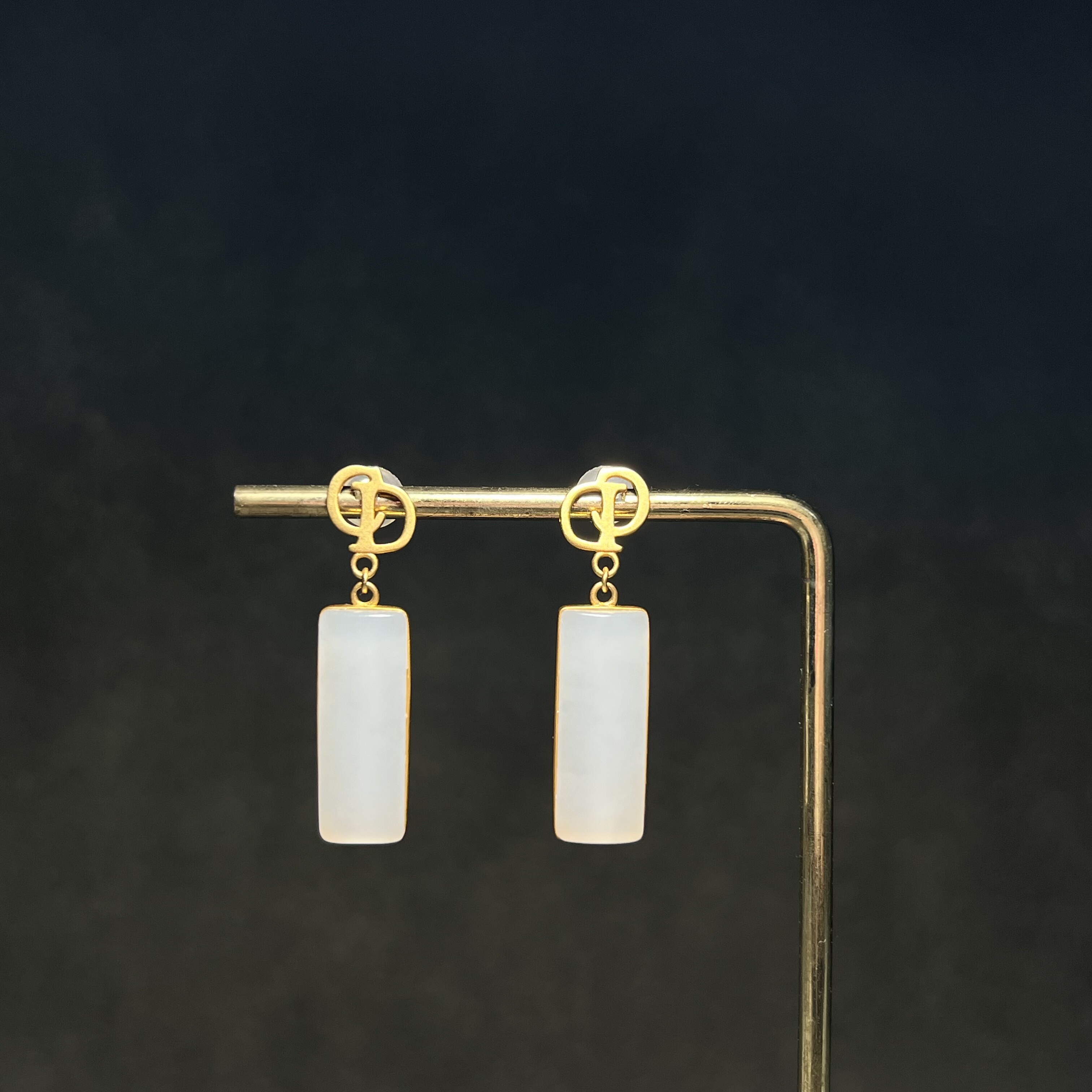 新疆和田玉白玉籽料平安耳坠18k金镶嵌苏工精品女款玉器耳饰耳环,珠宝/钻石/翡翠,耳饰,淘宝优惠券,粉丝福利购,淘宝优惠卷