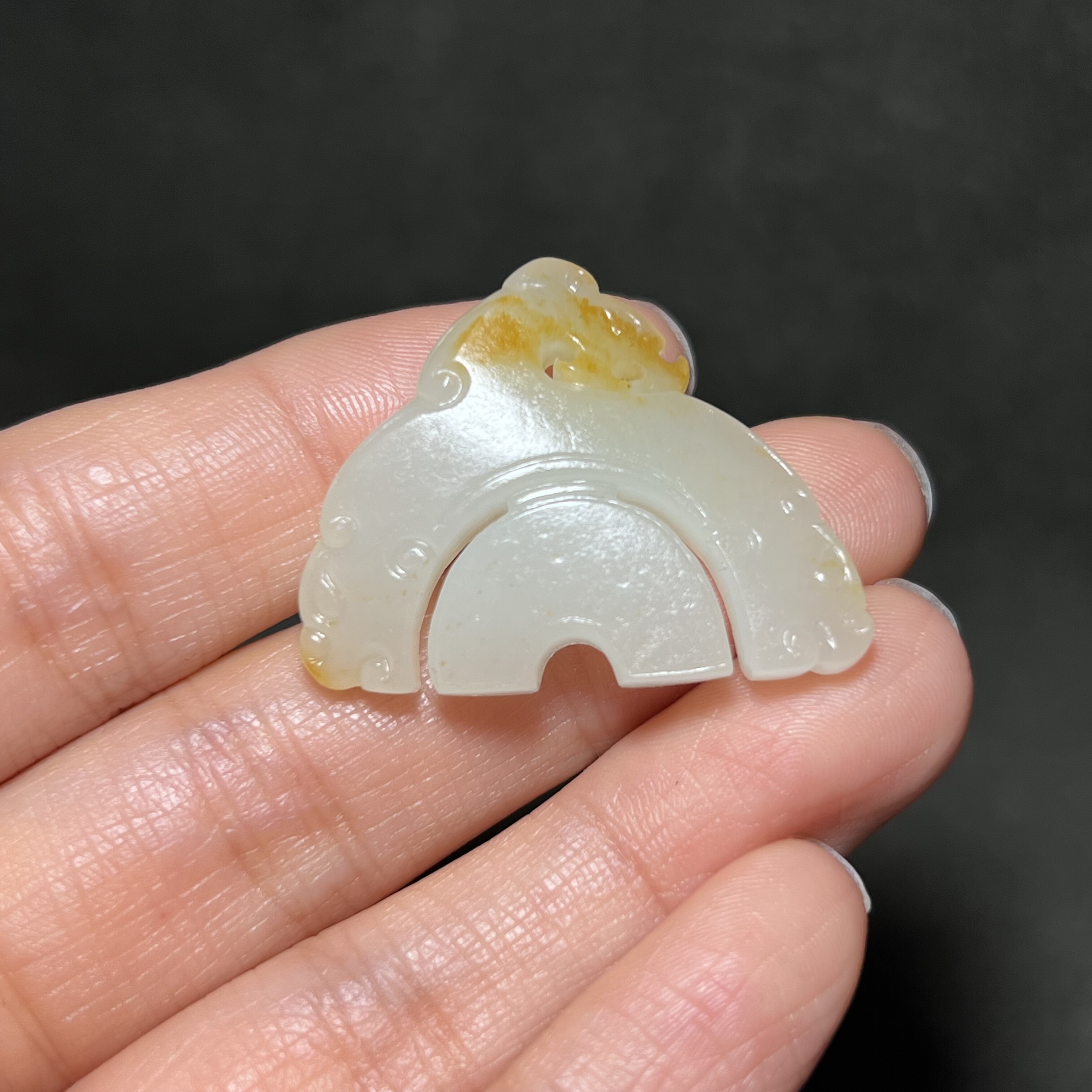 新疆和田玉籽料仿古龙凤吊坠苏工精品男女款玉器挂件玉佩玉坠把件