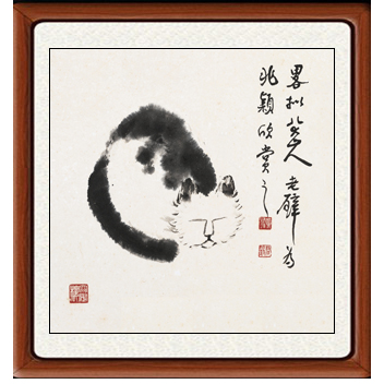 国画字画卧室客厅儿童房装饰画书画挂画书法仿真迹黄君璧猫赠装裱