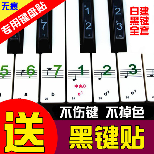 包邮电子琴键盘贴54键61键88键