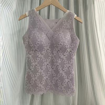 磨毛蕾丝花边背心修身显瘦54BX00519