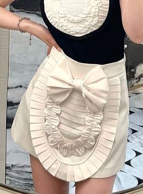 【baby同款】拉家2025秋冬新款裱花奶油蝴蝶结半裙GZJ68246