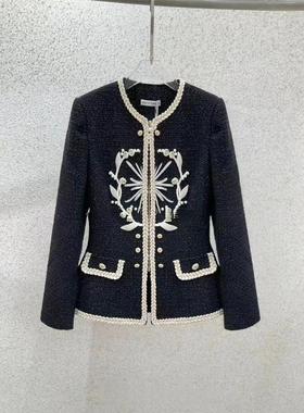 越南小众设计高级法式千金修身小香外套高腰网纱半身裙GSEN68072