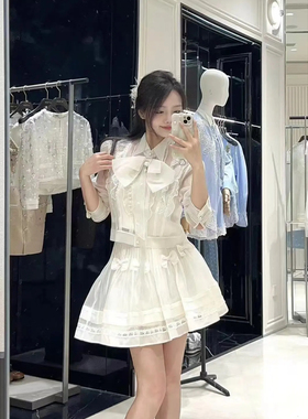 拉拉家2025秋季新款时尚气质百搭蝴蝶结女半裙短裙子GZJ68203