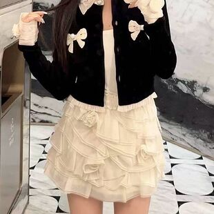 拉拉家2025冬季新款层叠欧根纱洛可可半裙短裙女GFC250130