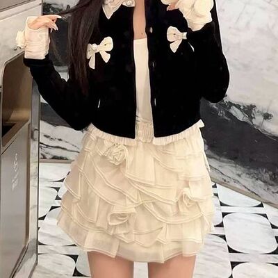 冬季新款层叠欧根纱洛可可半裙短裙女GFC250130