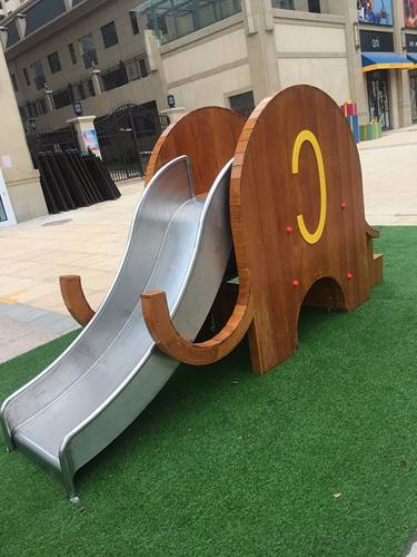 非洲卡通动物大型木质小博士滑梯