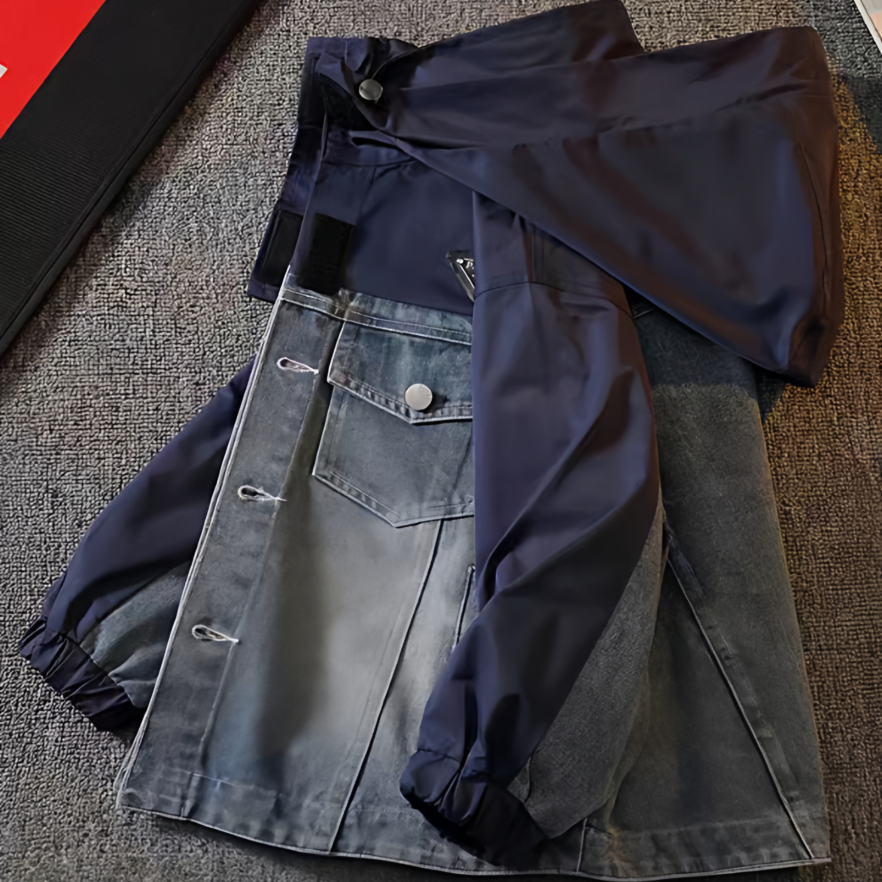 尚T家的拼接儿童牛仔外套