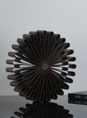 现代简约铁艺太阳花半圆组合摆件客厅样板房桌面书房时尚软装饰品