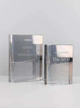 欧式简约创意水晶书本摆