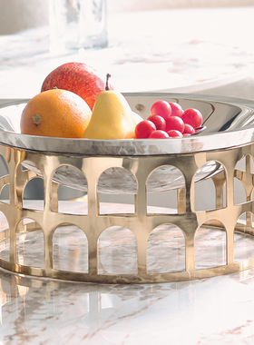 轻奢金属水果盘家用客厅