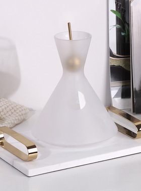 香薰托盘轻奢摆件长方形首饰珠宝茶几杯子现代样板间装饰品收纳盘