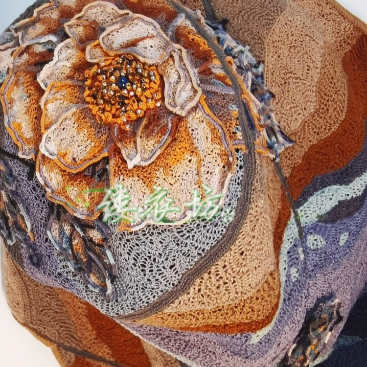 纯手工钩花透气渔夫帽女款定制