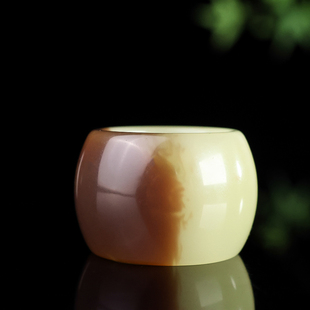 新品和田玉黄口带糖扳指新疆黄口料男士扳指玉石戒指指环糖玉扳指