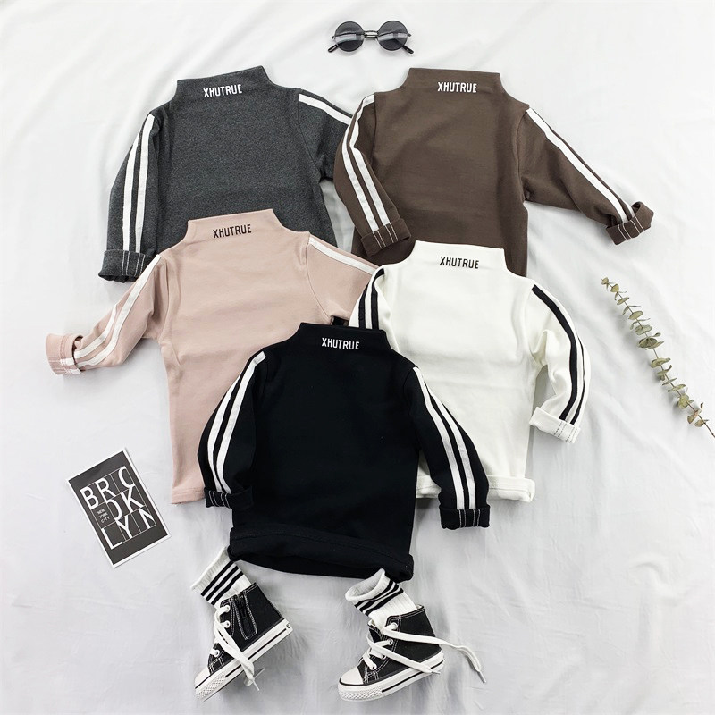 2025秋款中小童半高领t恤儿童纯棉休闲体恤男女童纯棉长袖打底衫,童装/婴儿装/亲子装,T恤,淘宝优惠券,粉丝福利购,淘宝优惠卷