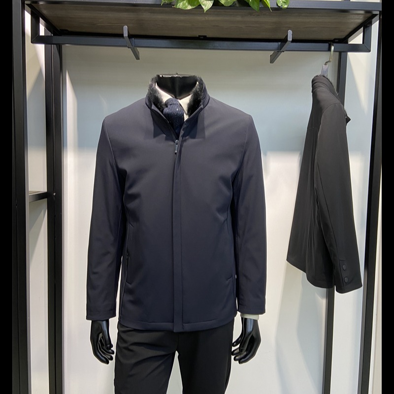 男士商务休闲常规羽绒服领佐