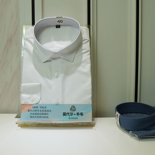 羊毛莫代尔混纺男士商务长袖衬衫