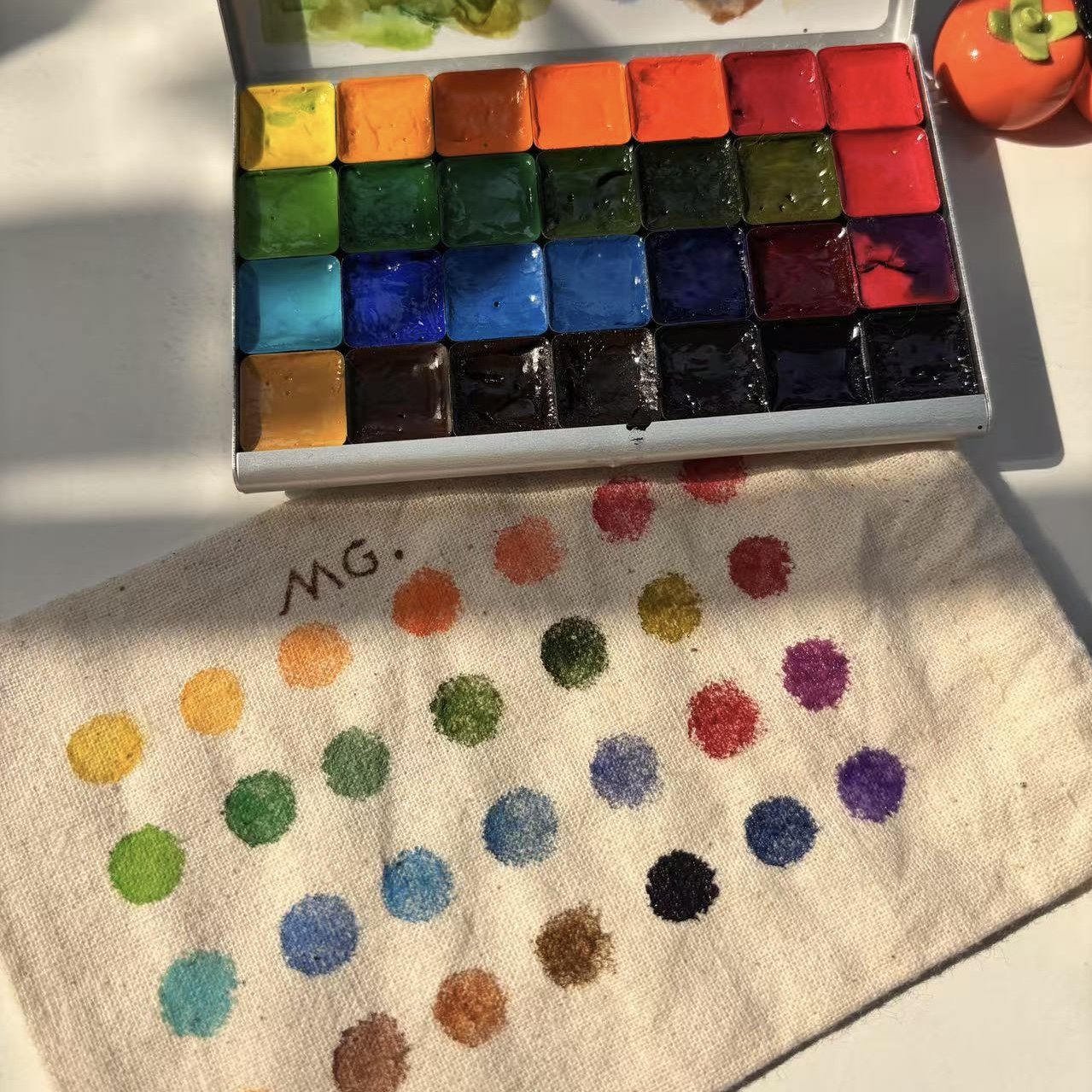 MG美国格雷姆水彩颜料分装便携Tn磁吸水彩盒小熊猫胖哒精选配色