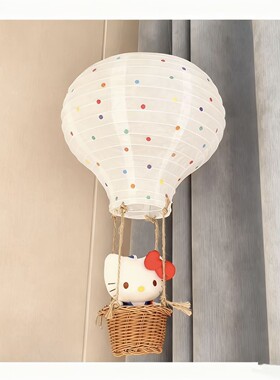 【升级便捷无需插电遥控灯】 hello热气球挂件小夜灯含组装教程礼